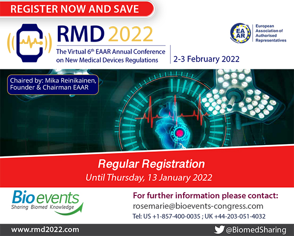 The Virtual 6th EAAR Annual Conference on New Medical Device Regulations (RMD2022)